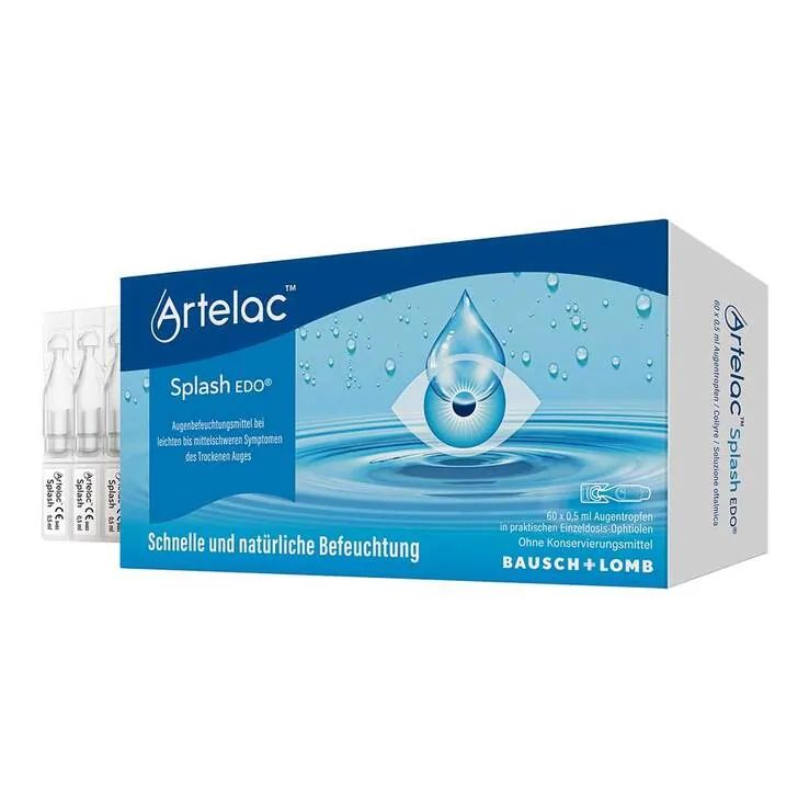 Artelac Splash EDO Augentropfen bei trockenen Augen, 60X0.5 ml