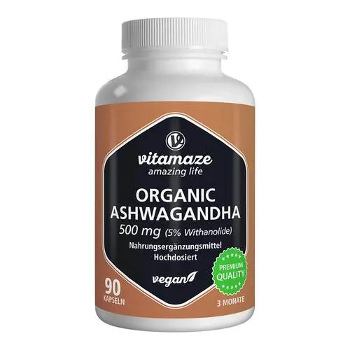 Ashwagandha Extrakt 500 mg Kapseln vegan, 90 St