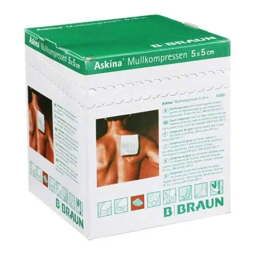 Askina Mullkompressen 5x5 cm steril 8fach, 25X2 St