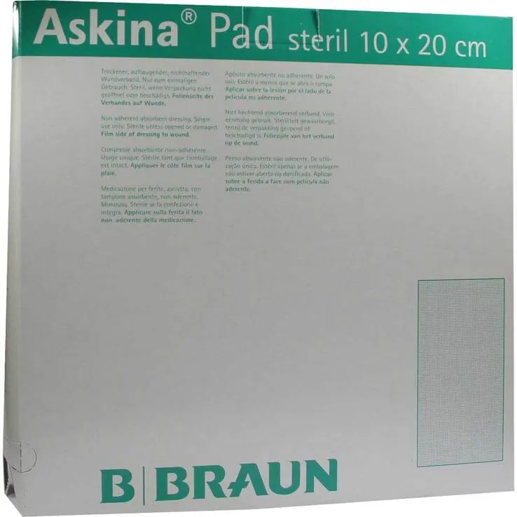 Askina Pad Wundauflage 20x10, 100 St
