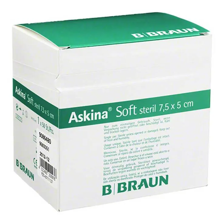 ASKINA Soft Wundverband 5x7,5 cm steril, 50 St