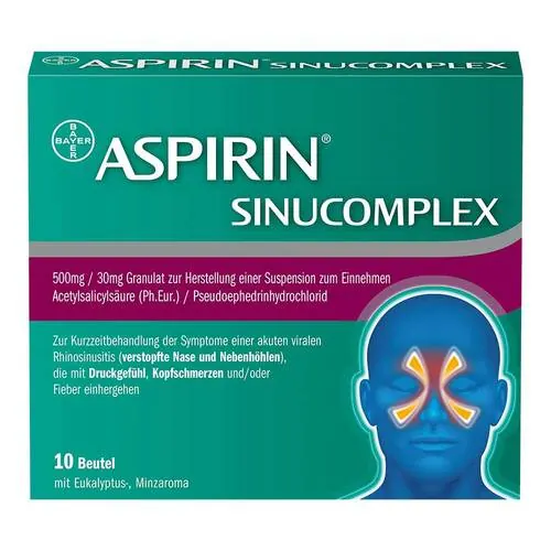 Aspirin Sinucomplex 500mg / 30mg Granulat Suspension -Herstellung Beutel , 10 St