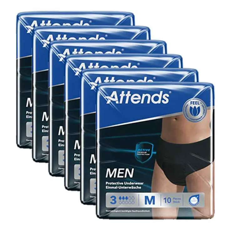 Attends Men Protective Underwear 3 M, 6X10 St