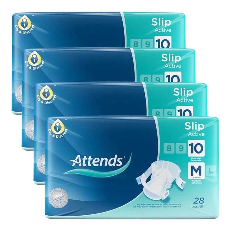 Attends Slip Active 10 medium, 4X28 St