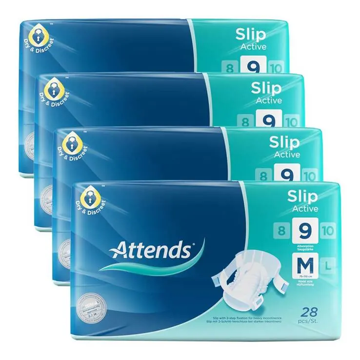 Attends Slip Active 9 medium, 4X28 St