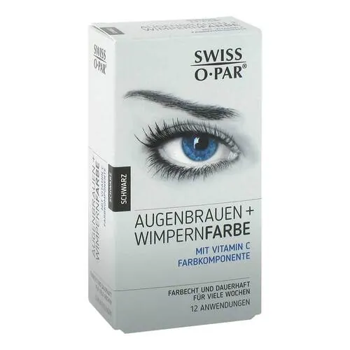 Augenbrauen + Wimpernfarbe Set schwarz Swiss O-Par, 1 P