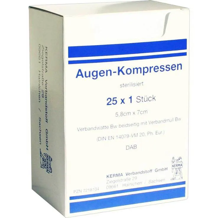 Augenkompressen steril 5,8x7, 25X1 St