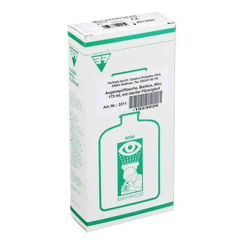 Augenspülflasche Barikos mini mit ste.Flüssigkeit 175ml, 175 ml
