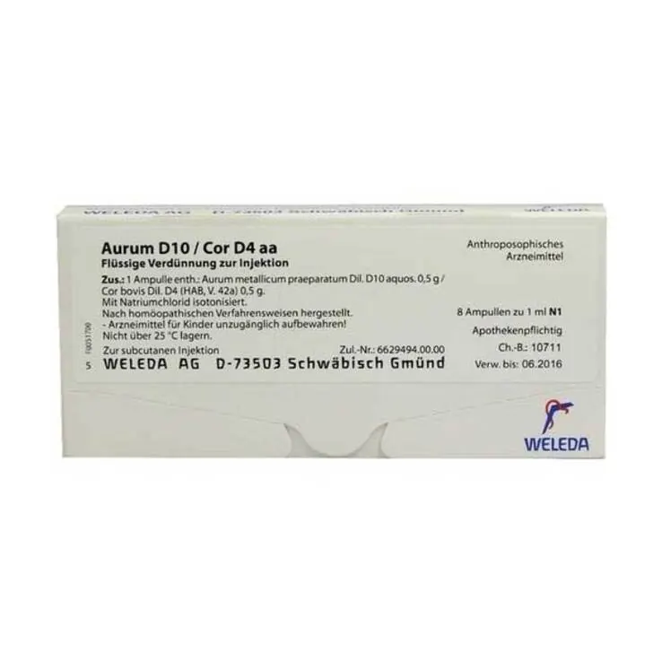 Aurum D10 / Cor D4 aa Ampullen, 8X1 ml