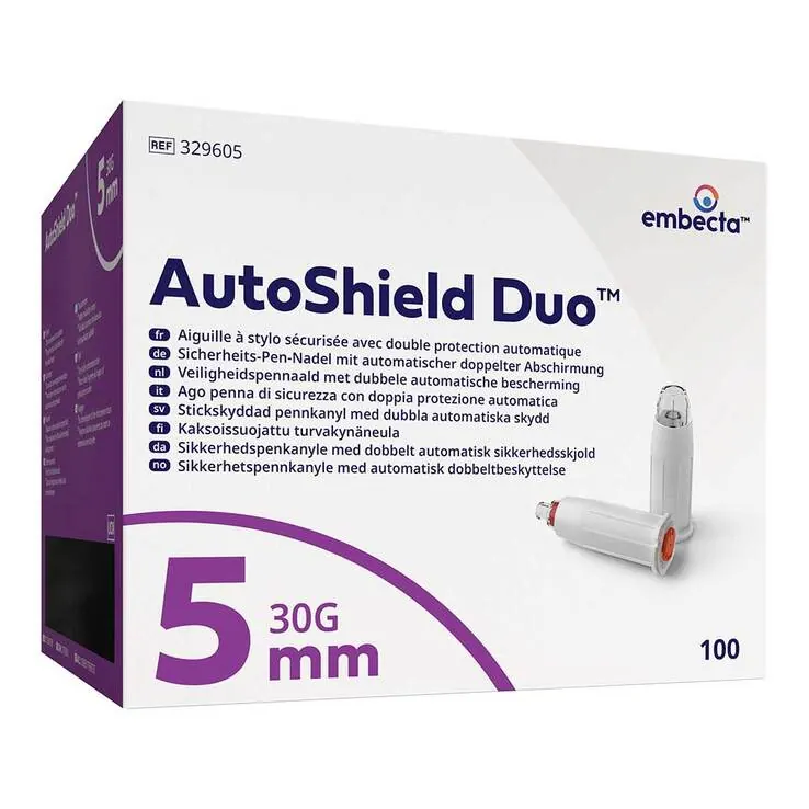 Autoshield Duo Sicherheits-Pen-Nadeln 5 mm, 100 St
