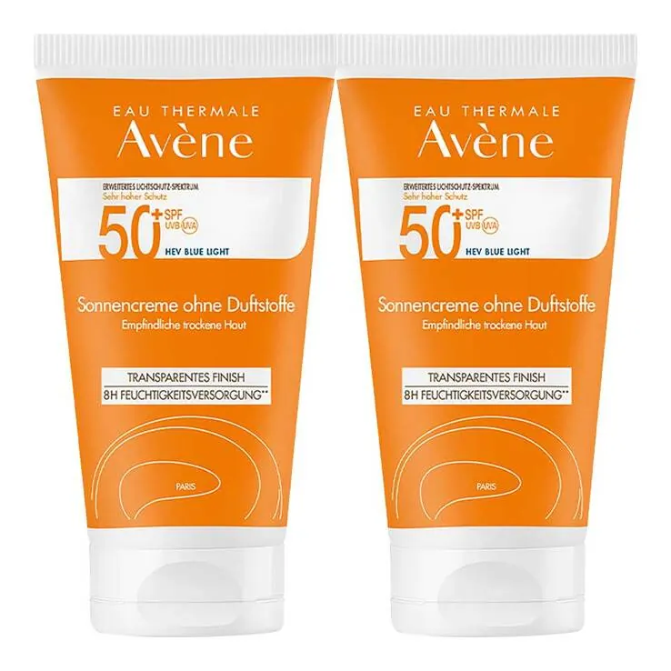 Avene Sonnencreme SPF 50 + ohne Duftstoffe, 2x50 ml