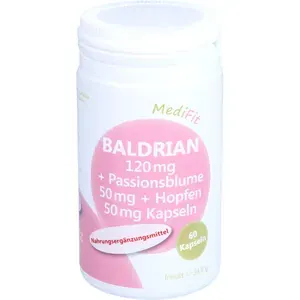 BALDRIAN120mg+Passionsblume50mg+Hopfen50mg60Stück