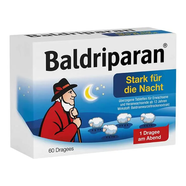 Baldriparan Stark für die Nacht überzogene Tabletten , 60 St