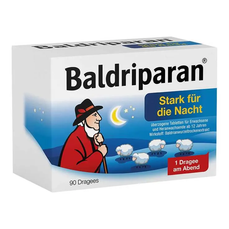 Baldriparan Stark für die Nacht überzogene Tabletten , 90 St