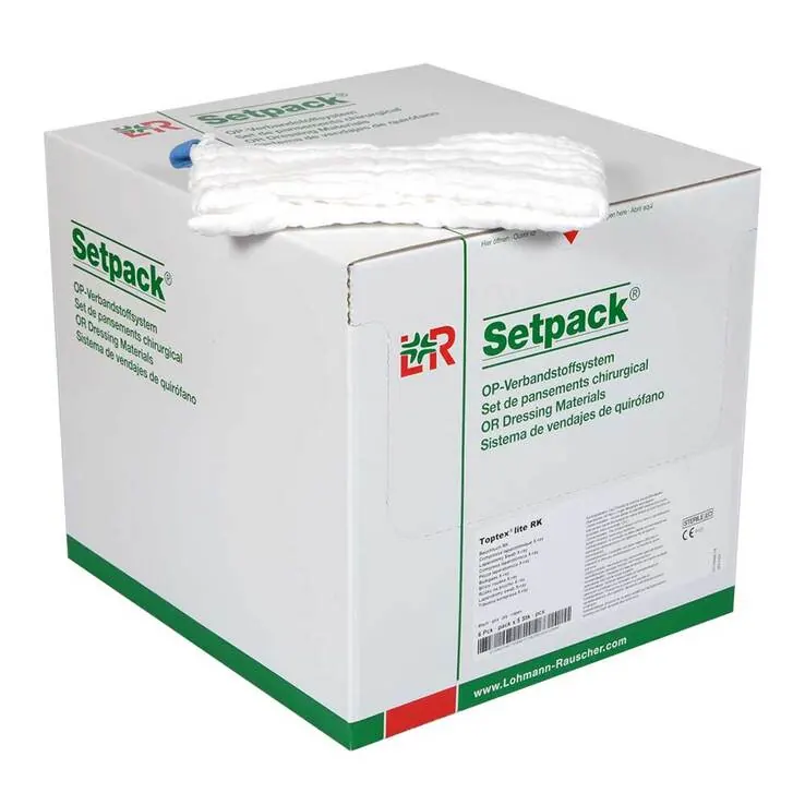 Bauchtuch lite 40x40cm 6fach steril weiß RK, 6X5 St