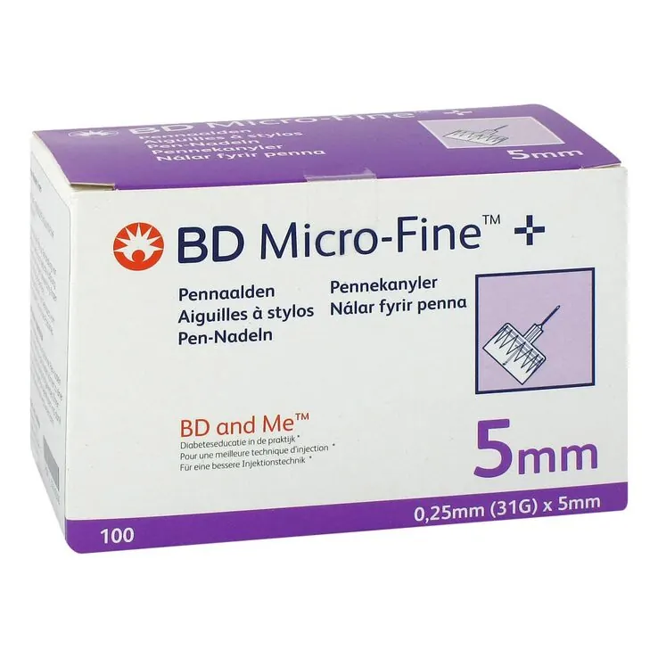 BD Micro-Fine + 5 Nadeln 0,25x5 mm, 100 St