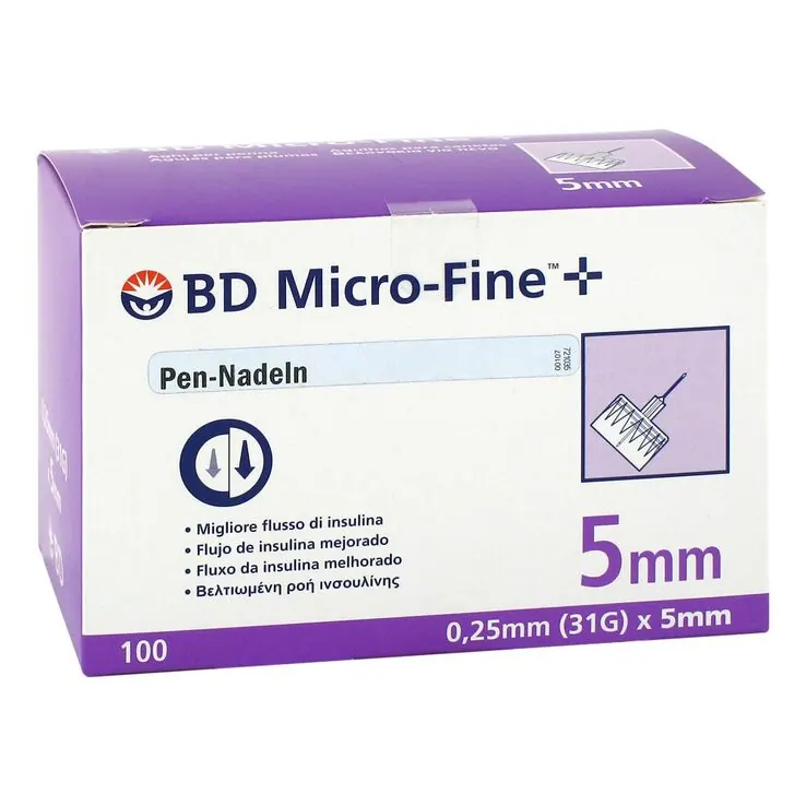 BD Micro-Fine + 5 Pen-Nadeln 0,25x5 mm 31 G, 100 St