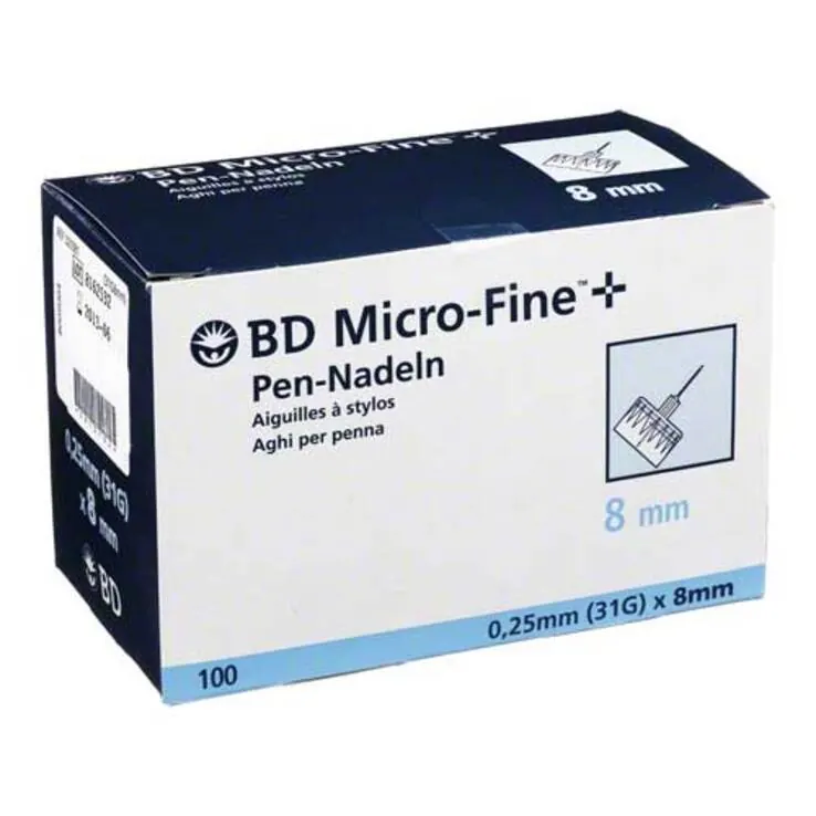 BD Micro-Fine + 8 Nadeln 0,25x8 mm, 100 St
