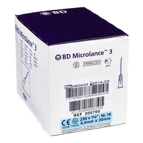 BD Microlance Kanüle 23 G 1 1 / 4 0,6x30 mm, 100 St