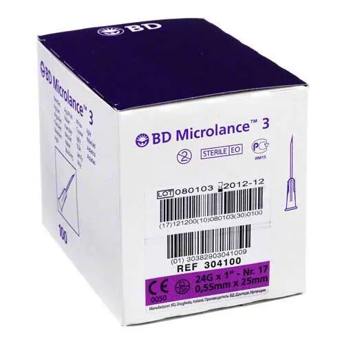 BD MICROLANCE Kanüle 24 G 1 0,55x25 mm, 100 St