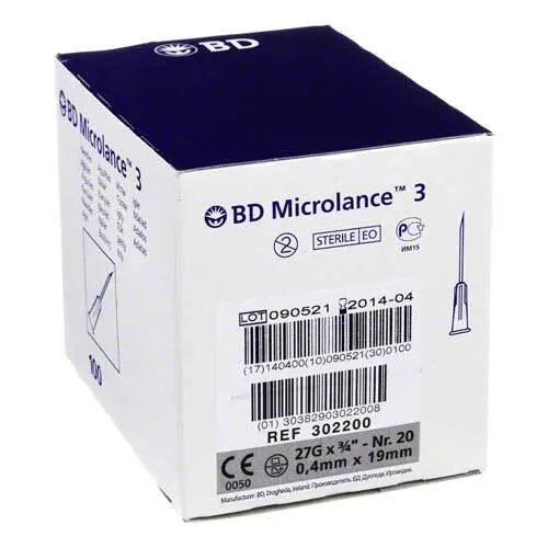 BD Microlance Kanüle 27 G 3 / 4 0,4x19 mm, 100 St