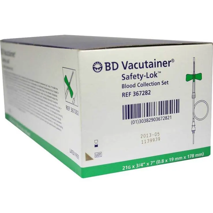 BD Vacutainer Safety Lok 21G 18cm Blutentnahme Set, 50 St