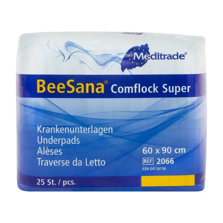 Beesana Comflock Super Krankenunterlage 60x90 cm, 25 St