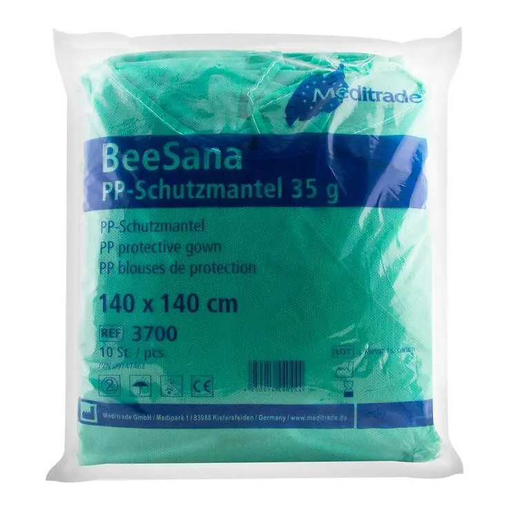 Beesana Schutzmantel 140x140 cm grün, 100 St