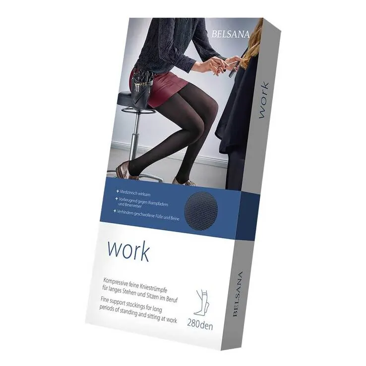 Belsana work AD S dunkelgrau mit Spitze , 2 St