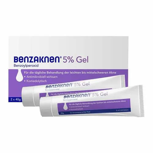 Benzaknen 5% Gel bei leichter bis mittelschwerer Akne, 2X40 g