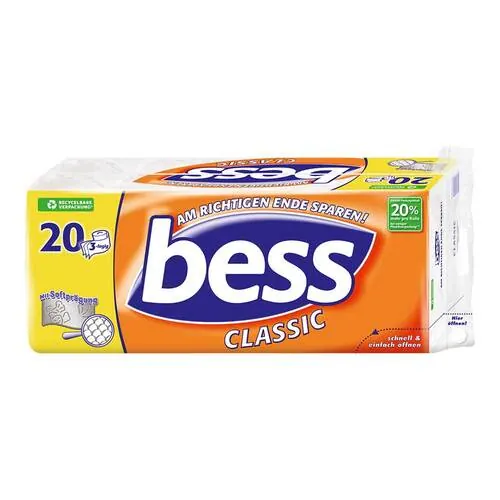 BESS Classic 3lg.Toilettenpapier, 20X180 St