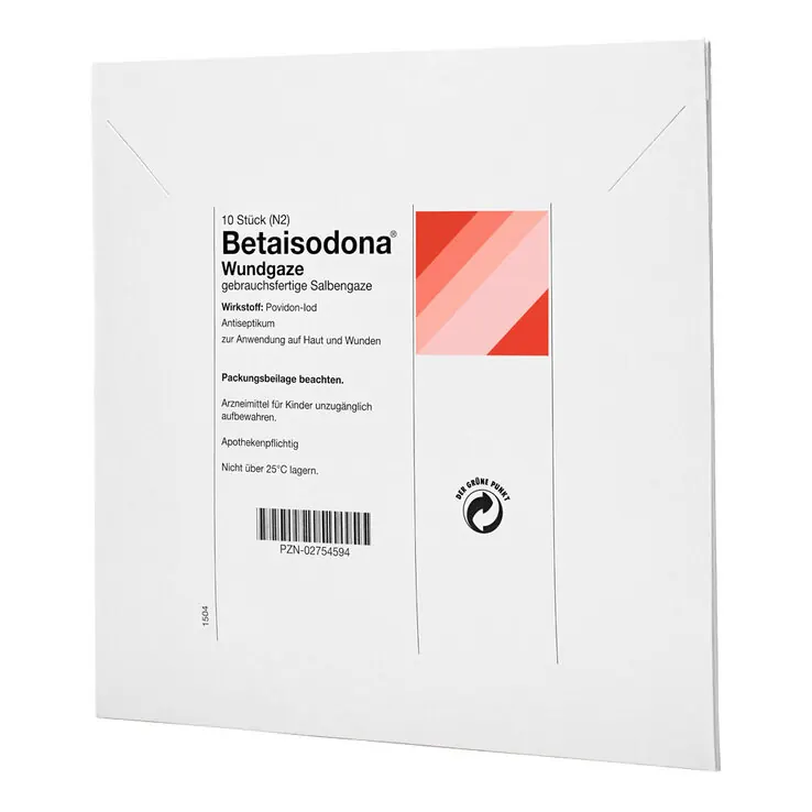 Betaisodona Wundgaze 10x10 cm, 10 St