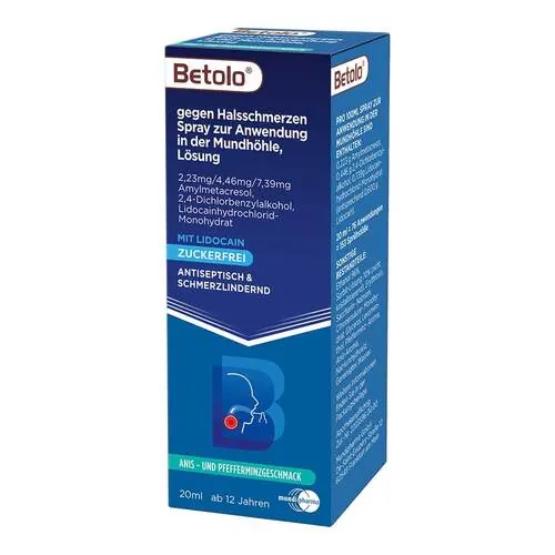 Betolo gegen Halsschmerzen Spray z.Anw.i.Mundhöhle, 20 ml