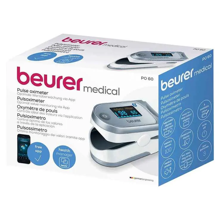 Beurer PO60 Bluetooth Pulsoximeter, 1 St