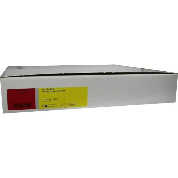 Biatain Ag Schaumverband 20x20cm nicht haftend, 5 St