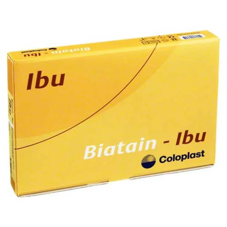 Biatain Ibu Schaumverband 10x20 cm nicht haftend, 5 St