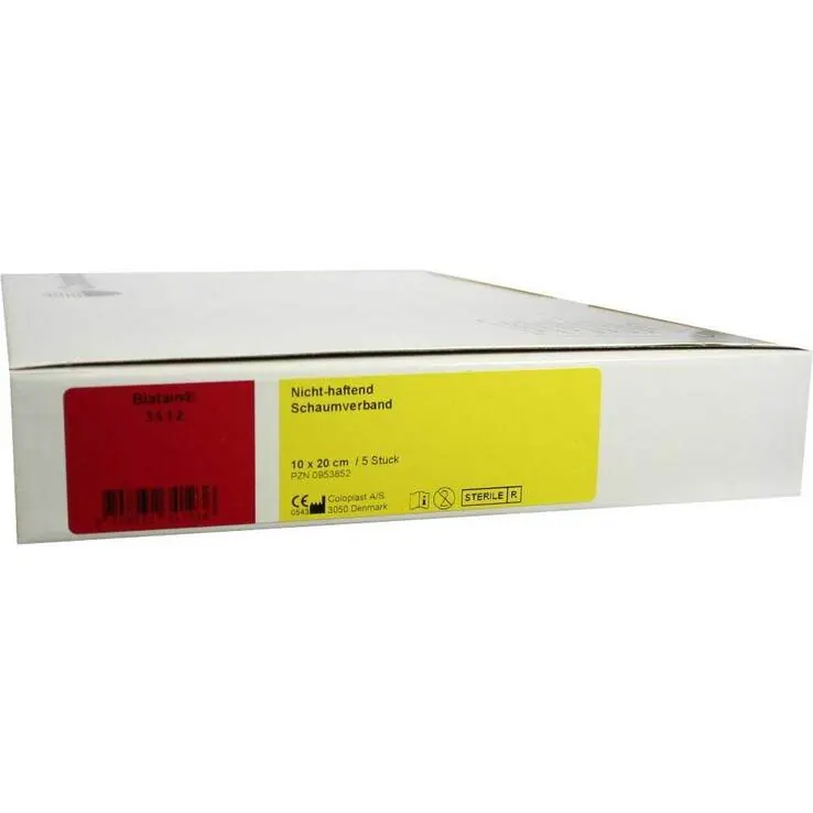 Biatain Schaumverband 10x20 cm nicht haftend, 5 St