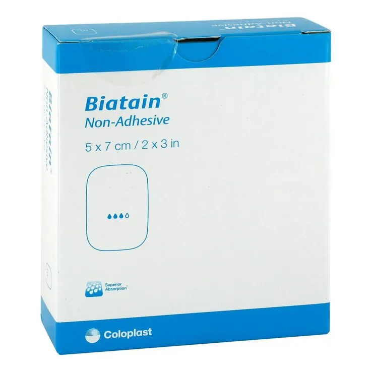 Biatain Schaumverband 5x7 cm nicht haftend, 10 St