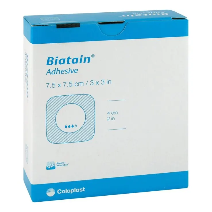 Biatain Schaumverband 7,5x7,5 cm selbst haftend, 10 St
