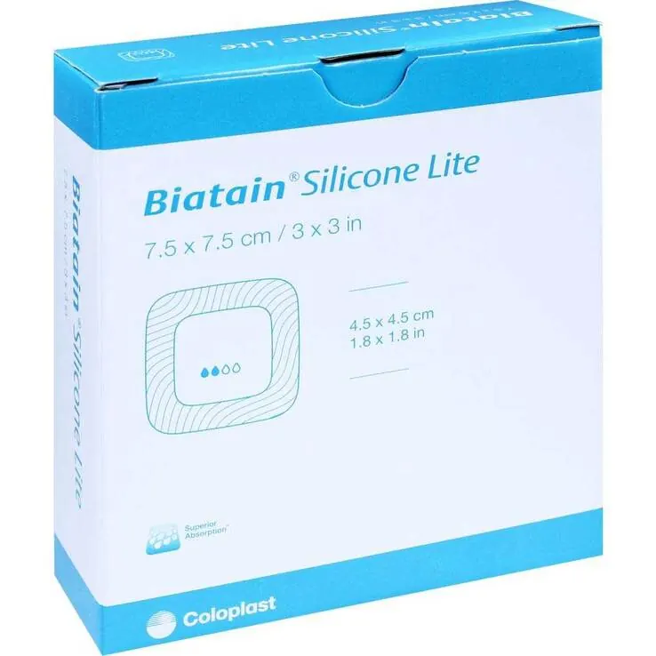 Biatain Silicone Lite Schaumverband 7,5x7,5 cm, 10 St