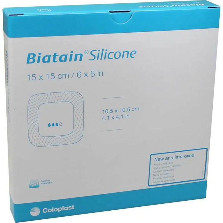 Biatain Silicone Schaumverband 15x15 cm, 5 St