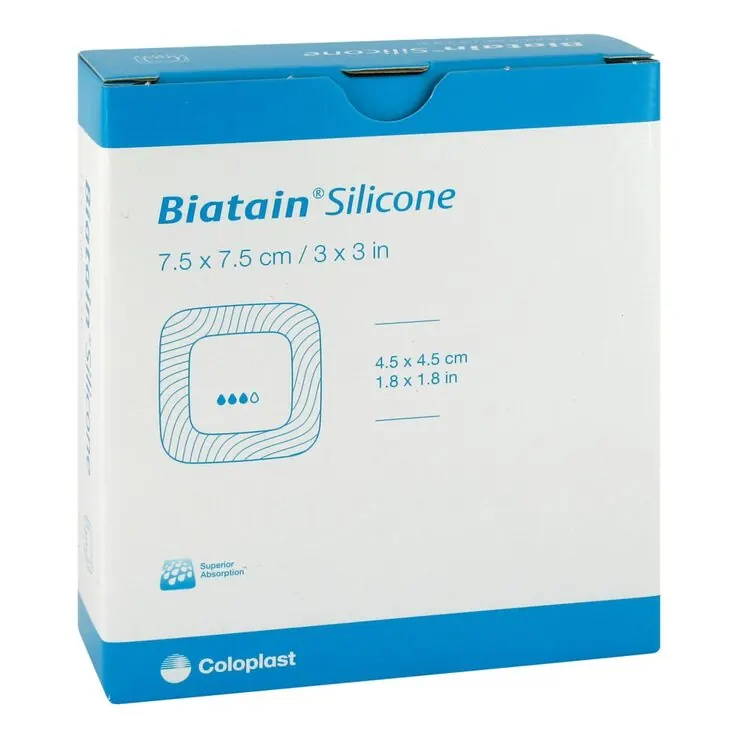 Biatain Silicone Schaumverband 7,5x7,5 cm, 10 St