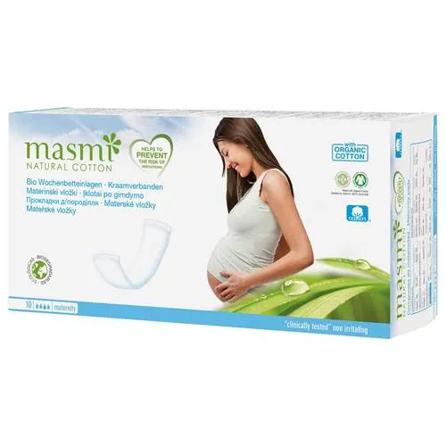 Bio Wochenbetteinlagen 100% Bio-Baumwolle Masmi, 10 St