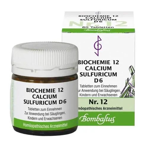 BIOCHEMIE 12 Calcium sulfuricum D 6 Tabletten, 80 St