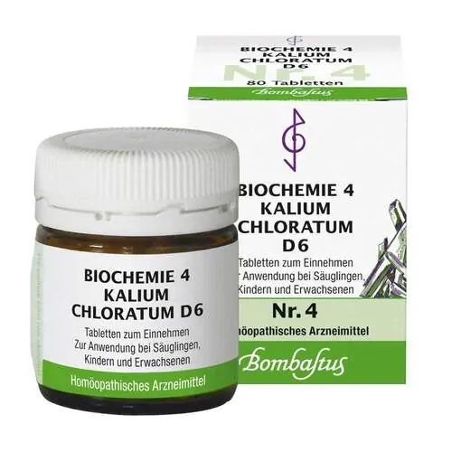 BIOCHEMIE 4 Kalium chloratum D 6 Tabletten, 80 St