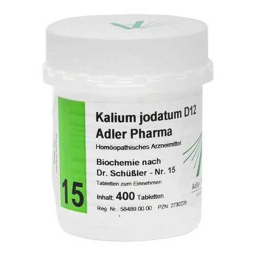 Biochemie Adler 15 Kalium jodatum D 12 Tabletten, 400 St