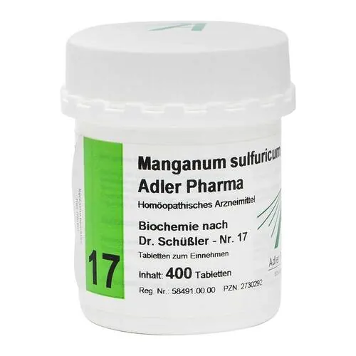 Biochemie Adler 17 Manganum sulfuricum D 12 Tabletten , 400 St