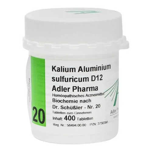 Biochemie Adler 20 Kalium aluminium sulfuricum D 12 Tabletten , 400 St