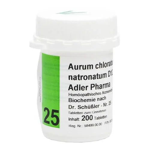 Biochemie Adler 25 Aurum chloratum Natrium D 12 Tabletten , 200 St