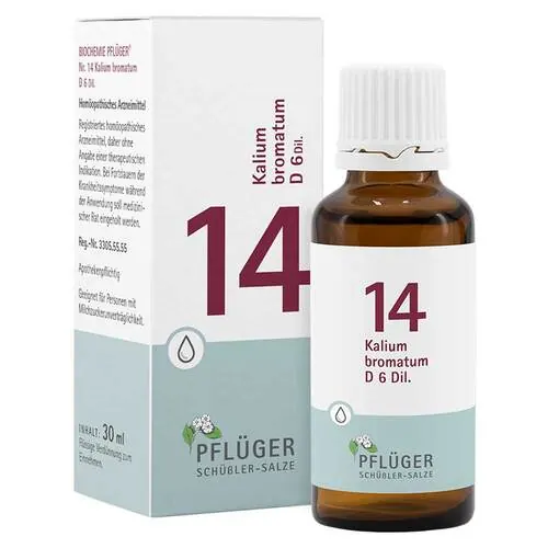 Biochemie Pflüger 14 Kalium bromatum D 6 Tropfen, 30 ml